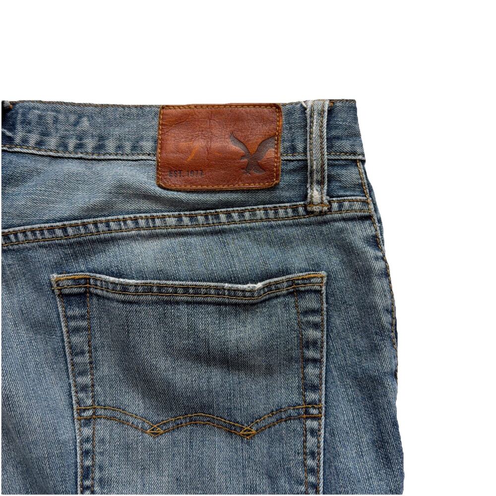 American Eagle Jeans Mens 31x30* Skinny Blue Medium Wash Cotton Blend Casual - Picture 10 of 11